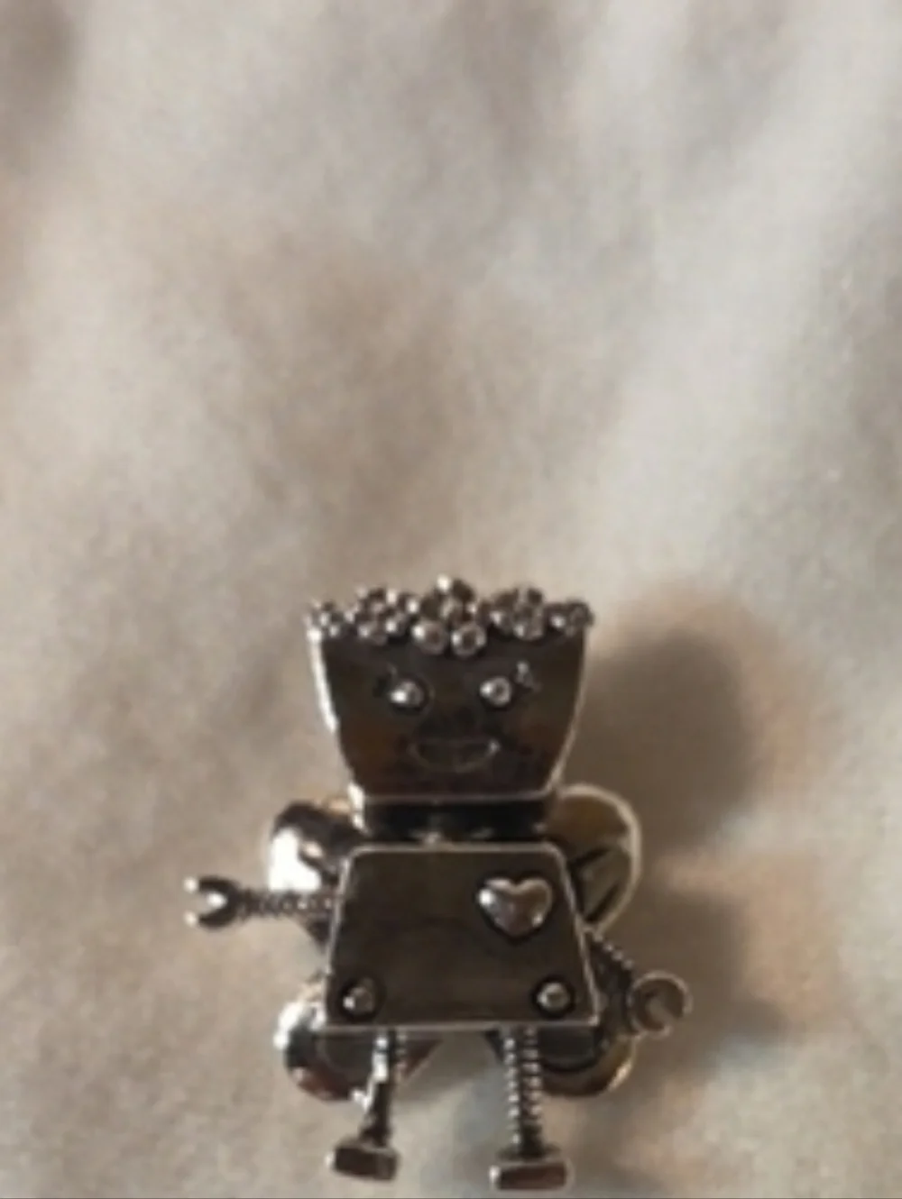 Pandora Limited Edition i925 Ale Silver Robot Charm  On A 925 Silver Chain - Picture 3 of 3